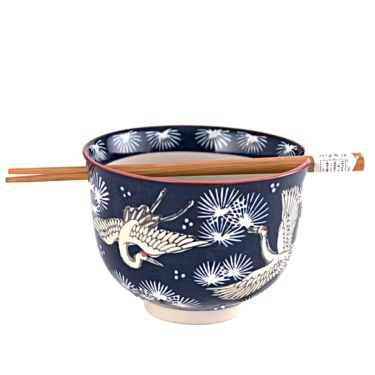 Crane Bowl w/Chopsticks