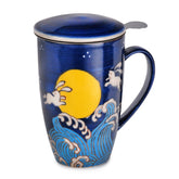 Rabbit Moon Blue Mug with Infuser