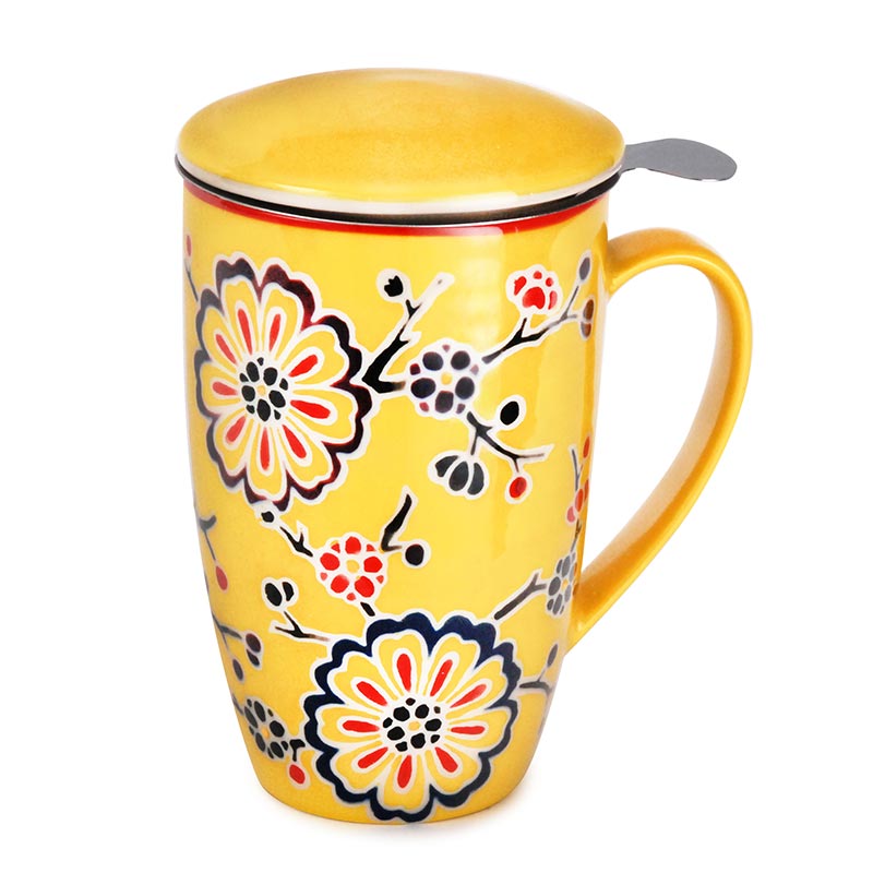 Yellow Plum Mug with Infuser