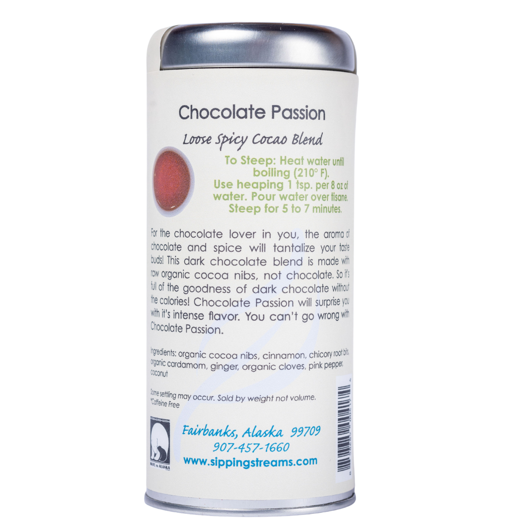Chocolate Passion Spiced Loose Tea Blend | Sipping Streams Tea Company
