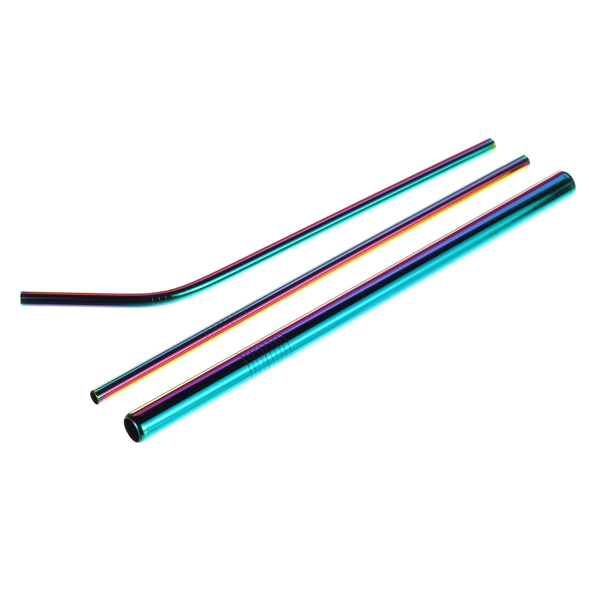 Rainbow Stainless Steel Straw Set